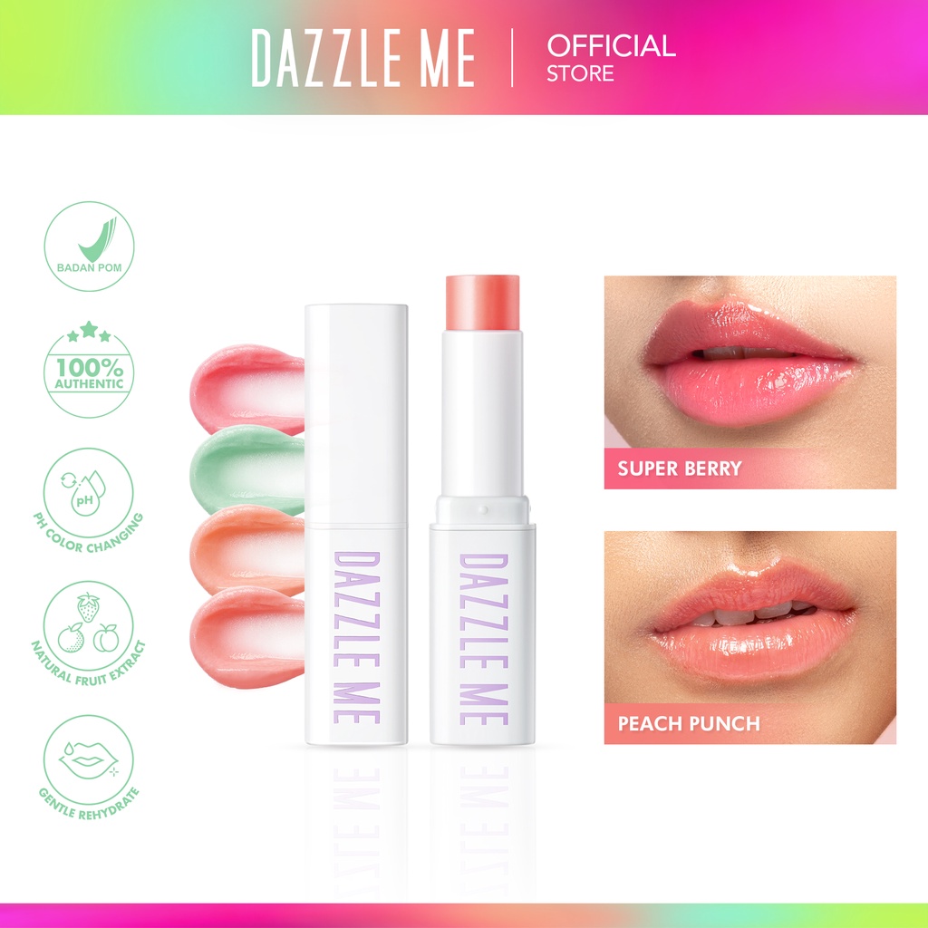 Jual DAZZLE ME Fruit Justice Lip Balm Moisturizing Vitamin E Baby Lips UV Protection Lip Care