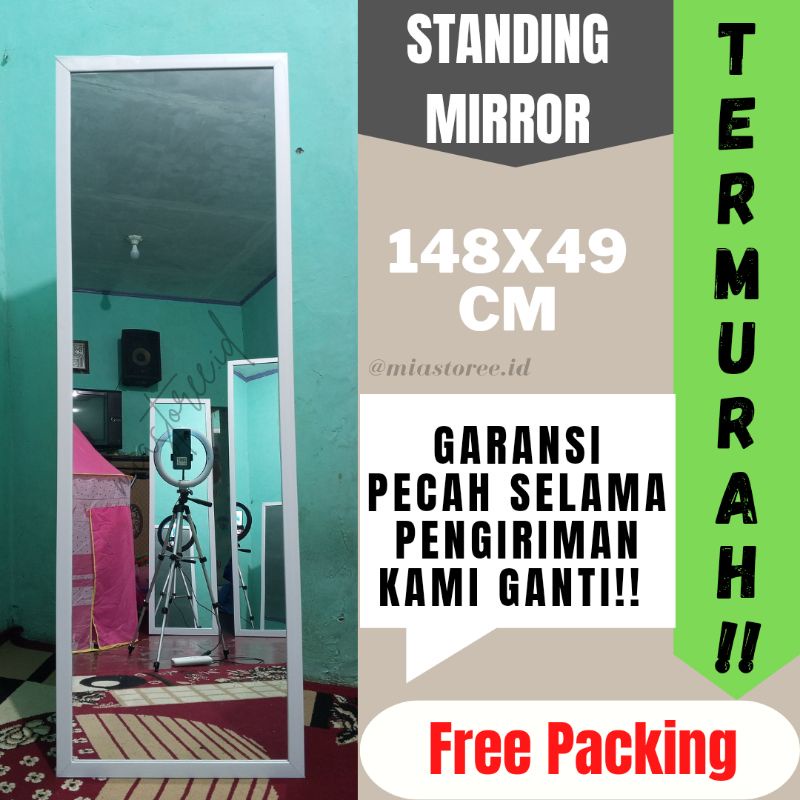 Jual Kaca Cermin Full Body Aesthetic Cermin Standing Mirror Dinding Minimalis Termurah Shopee