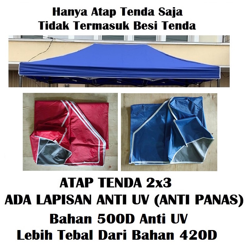 Jual Terpal Atap Tenda Ukuran 2x3 Anti Panas (Bahan Polyester 500D ...
