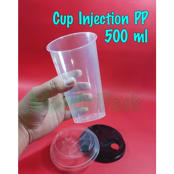 Jual Gmu Gelas Pp Tebal Injection Cup Injection 500 Ml Isi 25 Pcs Shopee Indonesia 0753