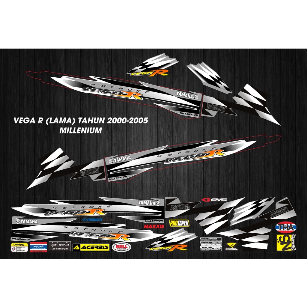 Jual striping stiker motor vega r lama millenium | Shopee Indonesia