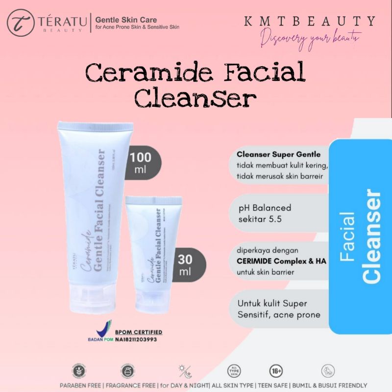 Jual Teratu Beauty Ceramide Gentle Facial Cleanser Ml Shopee Indonesia