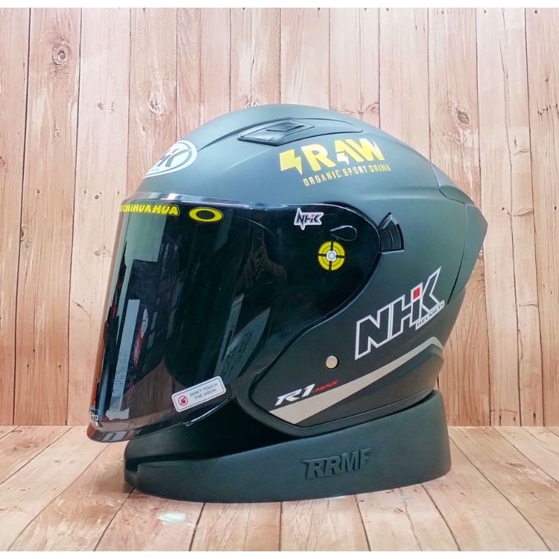 Jual HELM TERBARU NHK R1 MAX BLACK DOFF PAKET GANTENG I VISOR IRIDIUM I