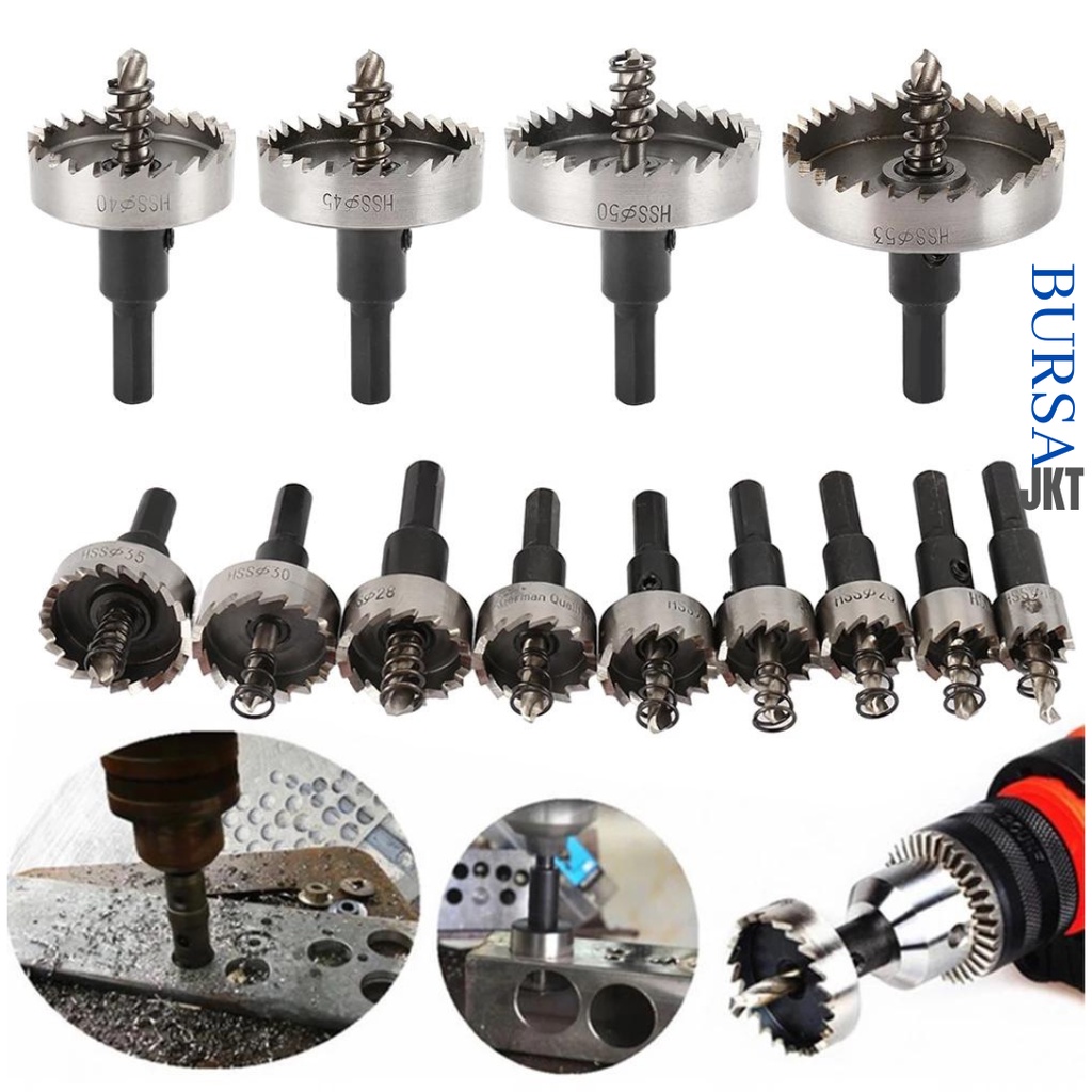 Jual MATA BOR HOLE SAW HSS STAINLESS STEEL PELUBANG BESI PLATE METAL