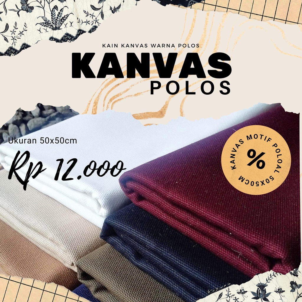 Jual Kain Kanvas Katun Polos Tebal Oz Size Cm X Cm Shopee Indonesia