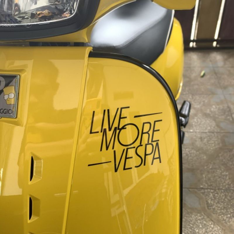 Jual Stiker Vespa / Stiker Live More Vespa / Stiker Vespa Universal