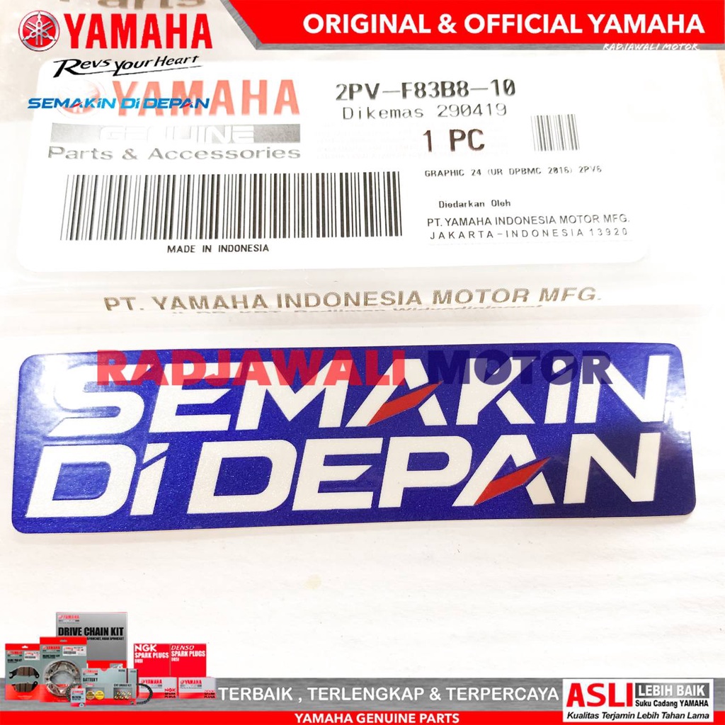 Jual STIKER EMBLEM SEMAKIN DI DEPAN ASLI ORIGINAL YAMAHA 2PV-F83B8-10 ...