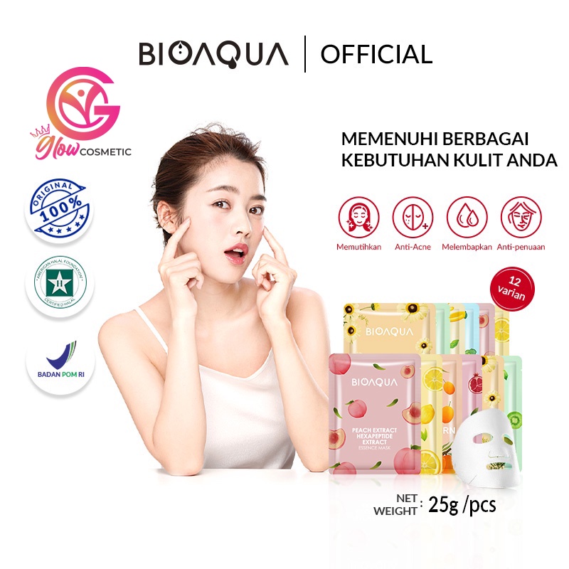 Jual PAKET BIOAQUA MOISTURIZING SKIN ESSENCE MASK (ISI 12PCS) Shopee
