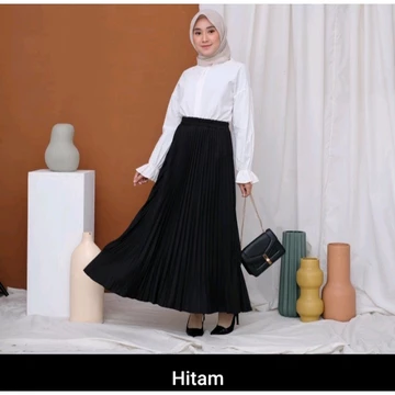 Rok Plisket Panjang Mayung Bahan Hyget Premium Ready 27 Warna Part1