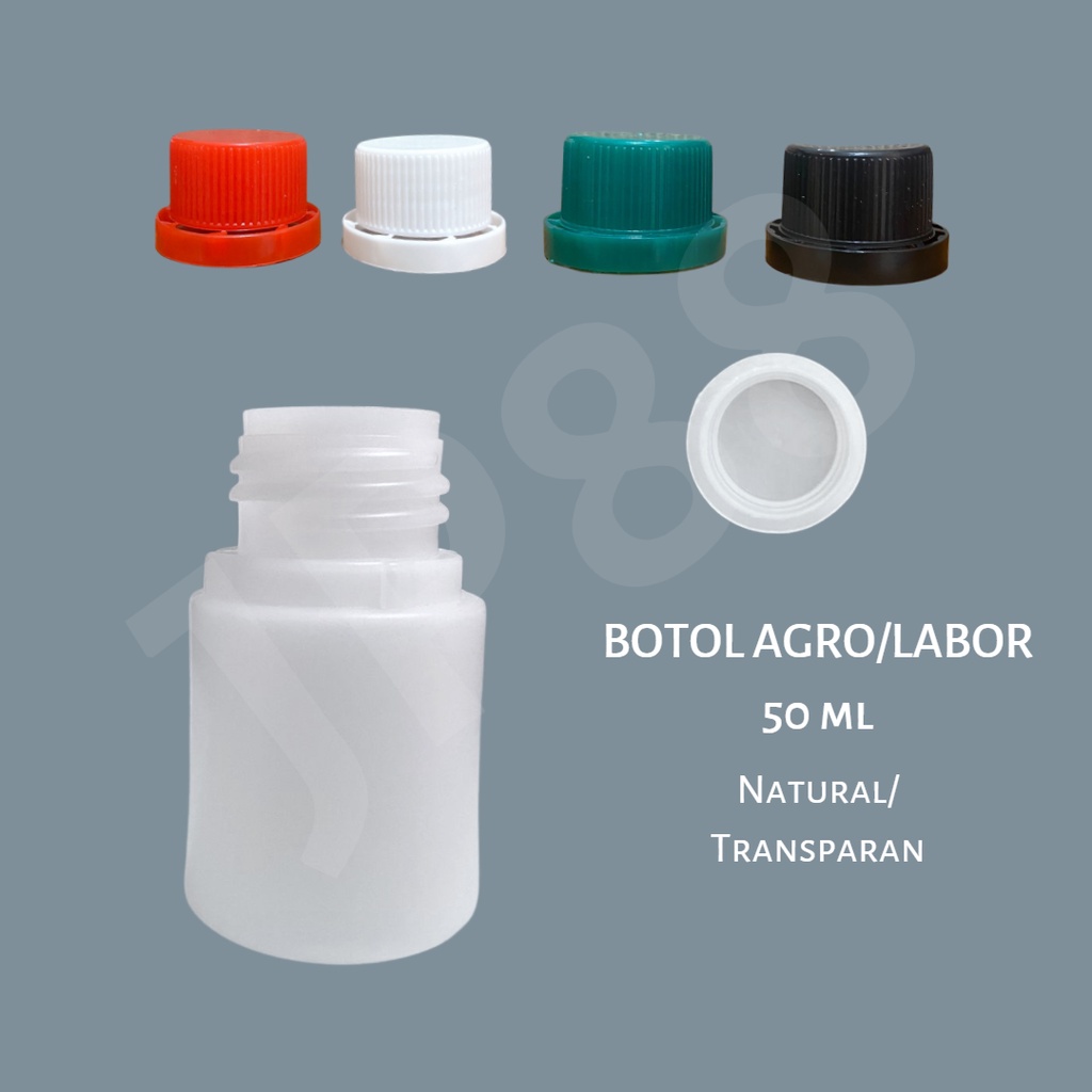 Jual JP88 BOTOL AGRO 50 ML BOTOL LABOR BOTOL KAPSUL HDPE | Shopee Indonesia