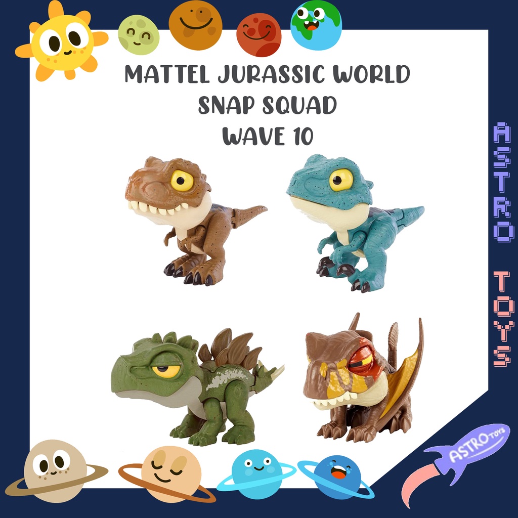 Jual Jurassic Snap Squad Attitude Dinosaurus Wave 10 Trex Velociraptor Stegosaurus Dimorphodon 4849