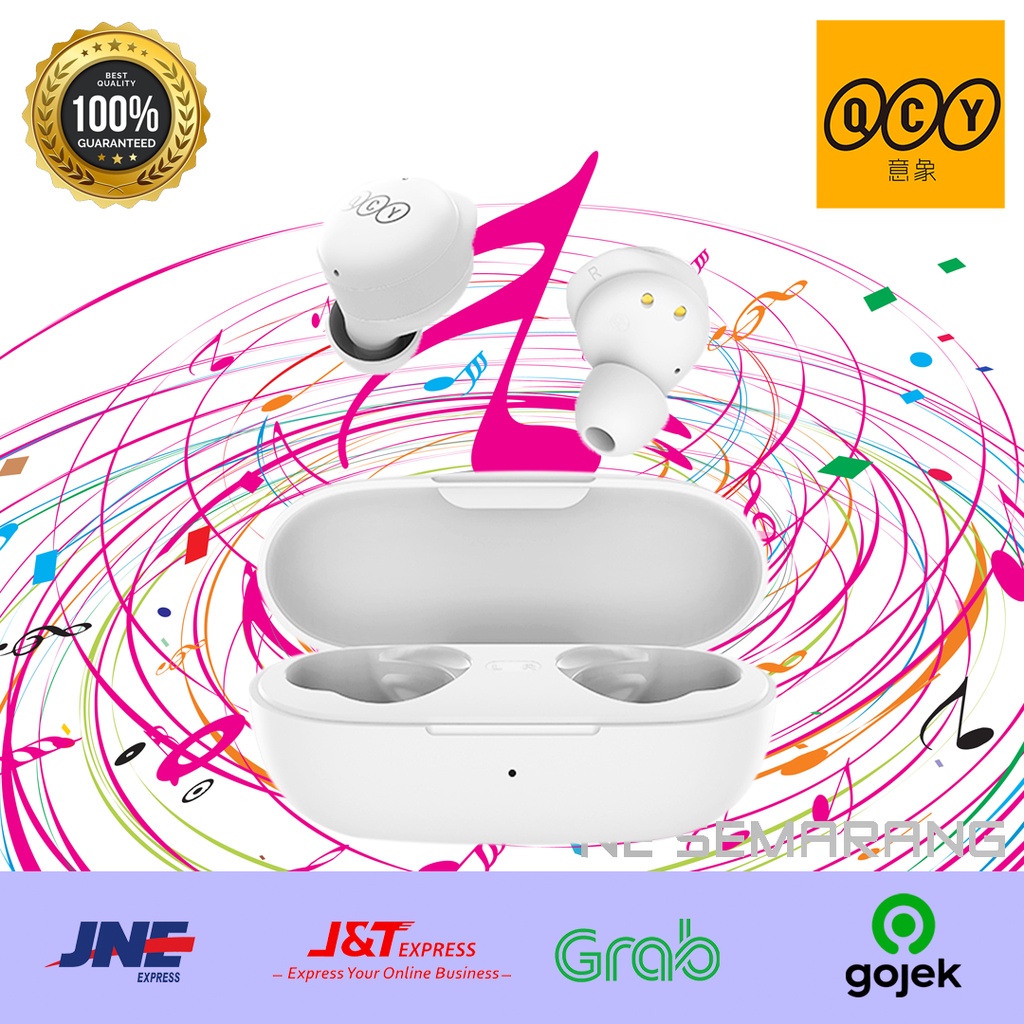 Jual QCY T17 TWS ENC Wireless Earphone - White GARANSI RESMI 1 TAHUN ...