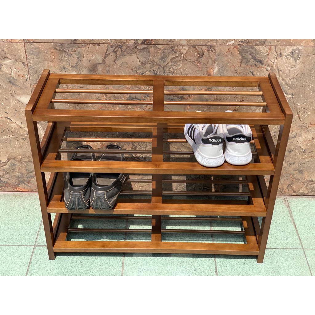 Jual Rak Sepatu Kayu Wooden Shoe Rack 4 Tiers | Shopee Indonesia