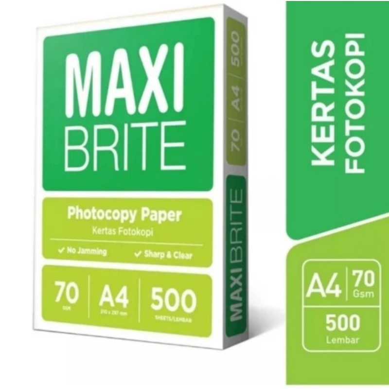 Jual Kertas Hvs A4 70gr Maxi Brite (harga Tertera Untuk Pembelian 1 Box ...