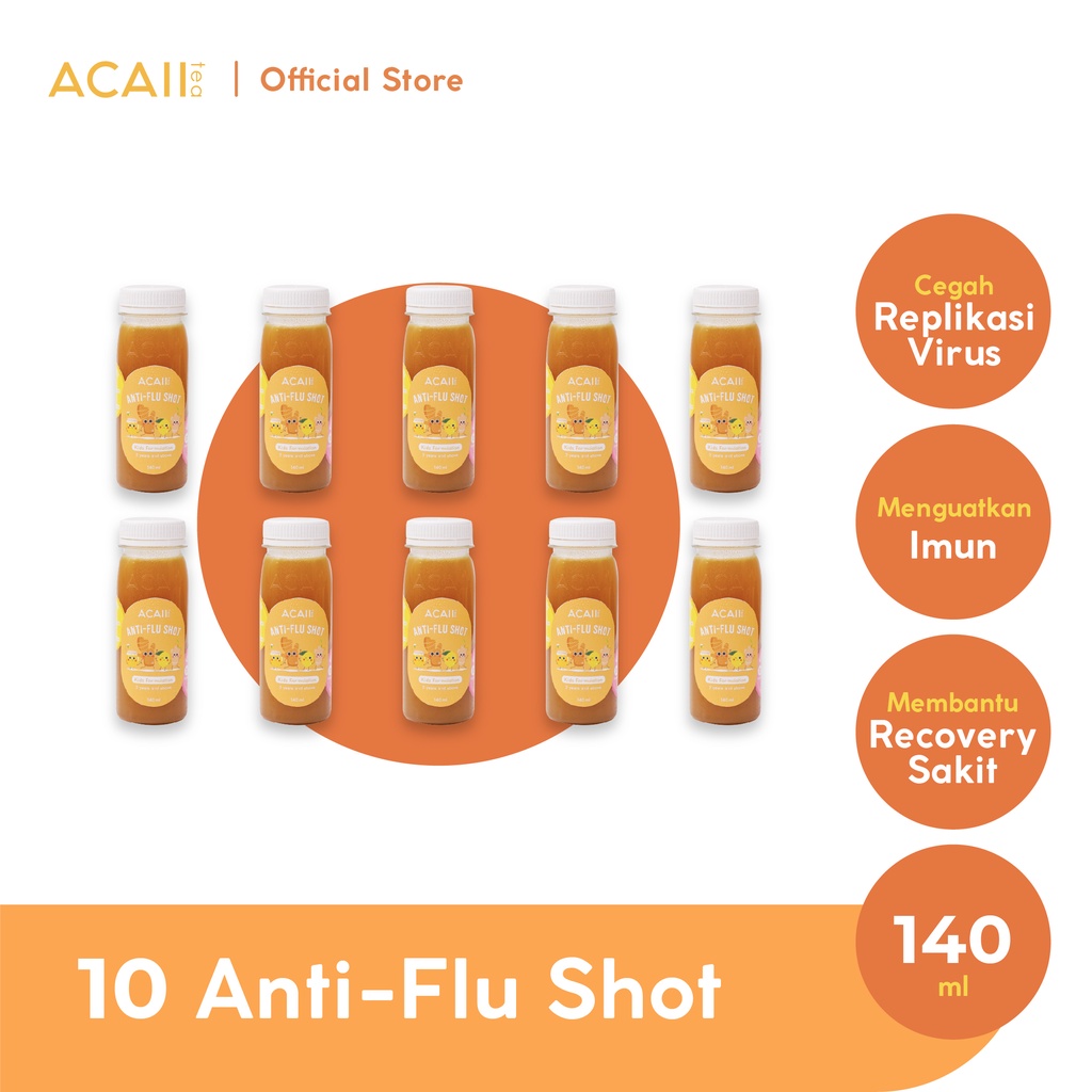 Jual Acaii Tea Kids 10 Anti-Flu Shot Package (10x140ml) | Shopee Indonesia