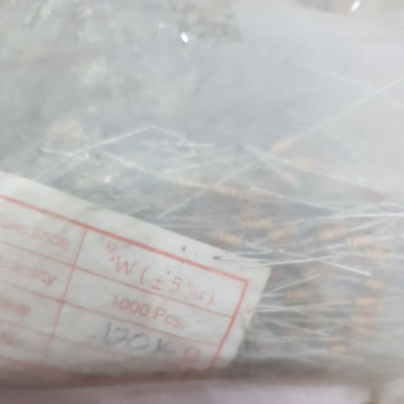 Jual resistor 120k 1/4watt R 120k 1/4 watt | Shopee Indonesia