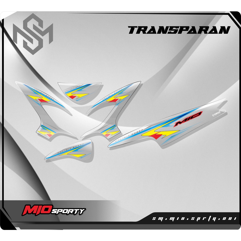 Jual Stiker Striping Decal Transparan MIO SMILE/ MIO SPORTY - Sticker ...