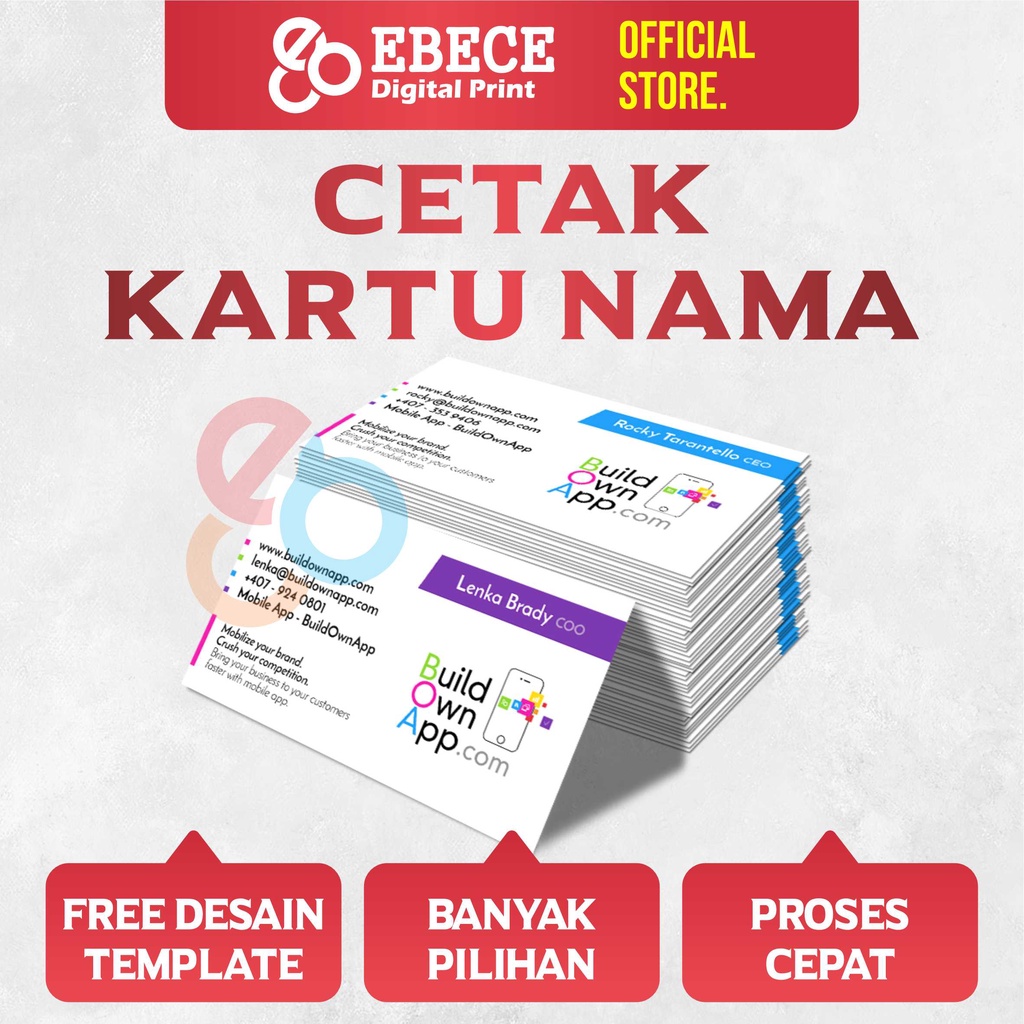 Jual Cetak Kartu Nama 1 Box Isi 100 Pcs Free Box | EBECE DIGITAL PRINT ...