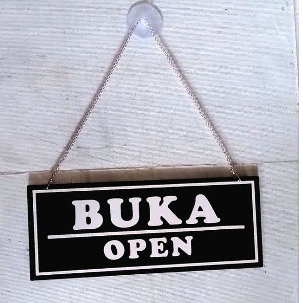 Jual Papan Akrilik Buka Tutup Sign Board Open Dan Closed | Shopee Indonesia