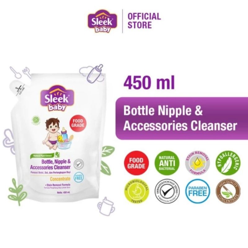 Jual Sleek Pencuci Botol / Liquid Cleanser 450ml | Shopee Indonesia