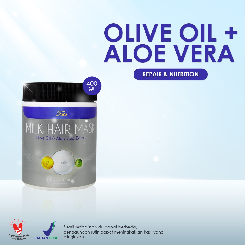 Jual TATA MILK HAIR MASK OLIVE OIL & ALOE VERA EXTRACT 400 GR | Shopee ...