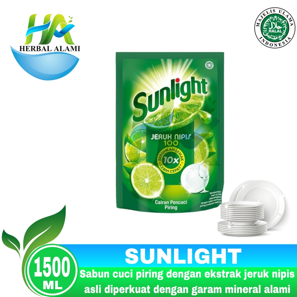 Jual Sunlight Sabun Cuci Piring Cair Jeruk Nipis Refill 1500mL | Shopee ...