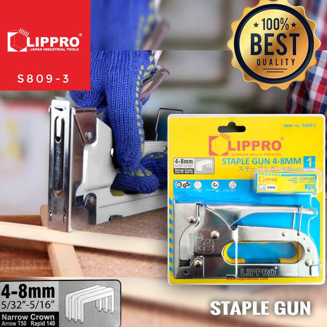 Jual Stapler Tembak Cekrekan Pengokot Hekter Gun Tacker Staples Sofa