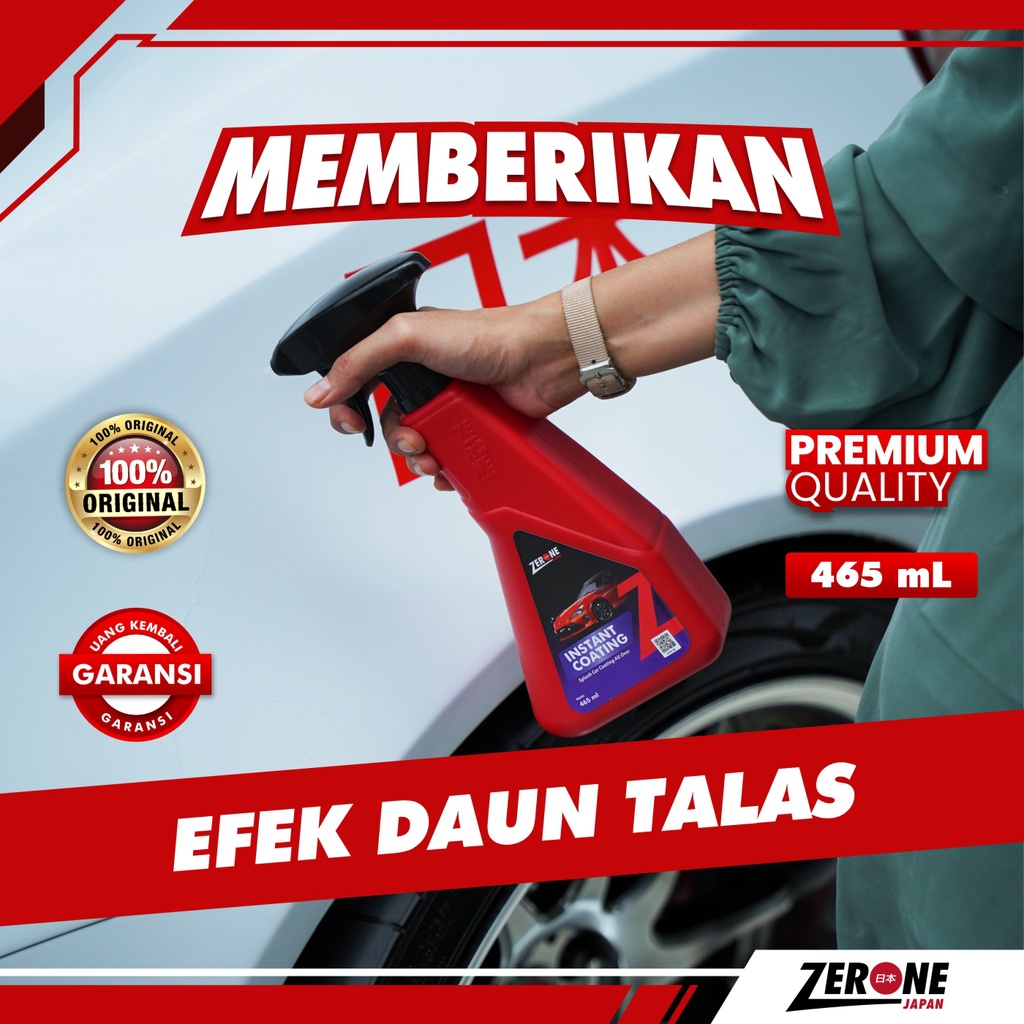 Jual Zerone Japan Instant Coating Pengkilap Mobil Body Mobilmotor Efek Daun Talas Semi Nano 8612