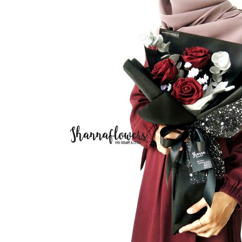 Jual BUKET BUNGA FLANEL HANDMADE BUNGA PALSU BUKET BUNGA KOREA STYLE ...