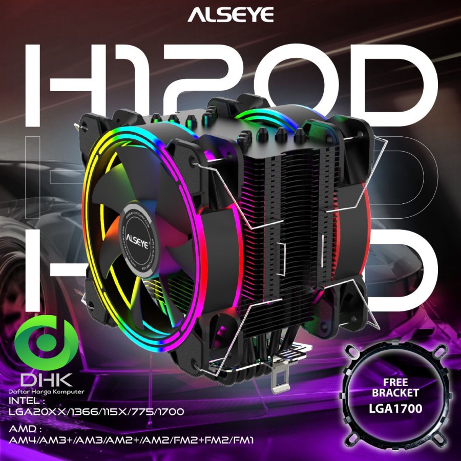 Jual FAN PROCESSOR GAMING ALSEYE HALO H120D UNIVERSAL PLATFORM - CPU ...