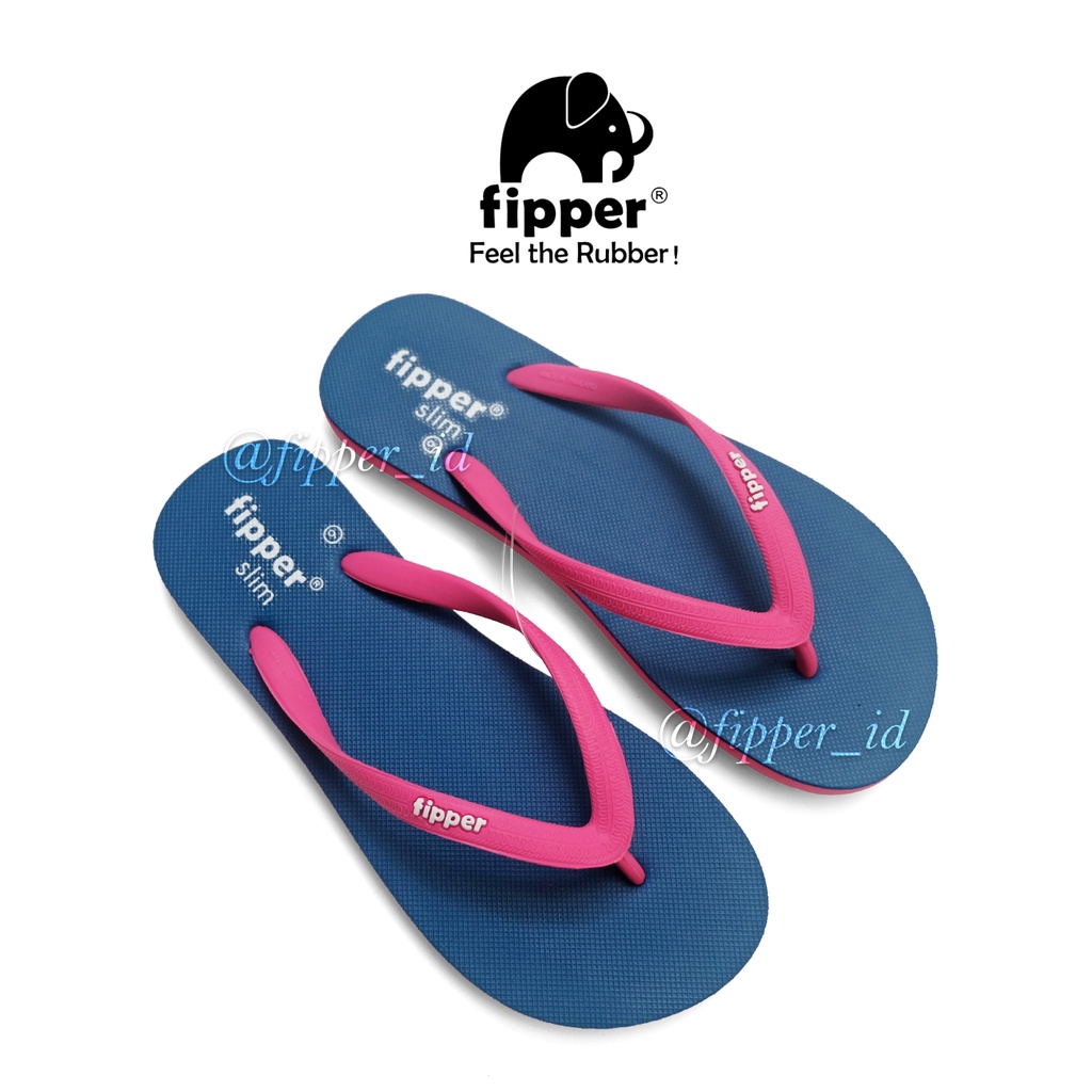 Jual Sandal Fipper Slim Original for Woman Ladies Blue Snorkel