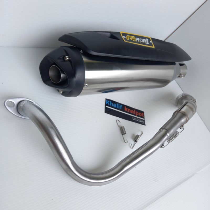 Jual knalpot racing standar rob1 mx king 150 leheran full stainless ...