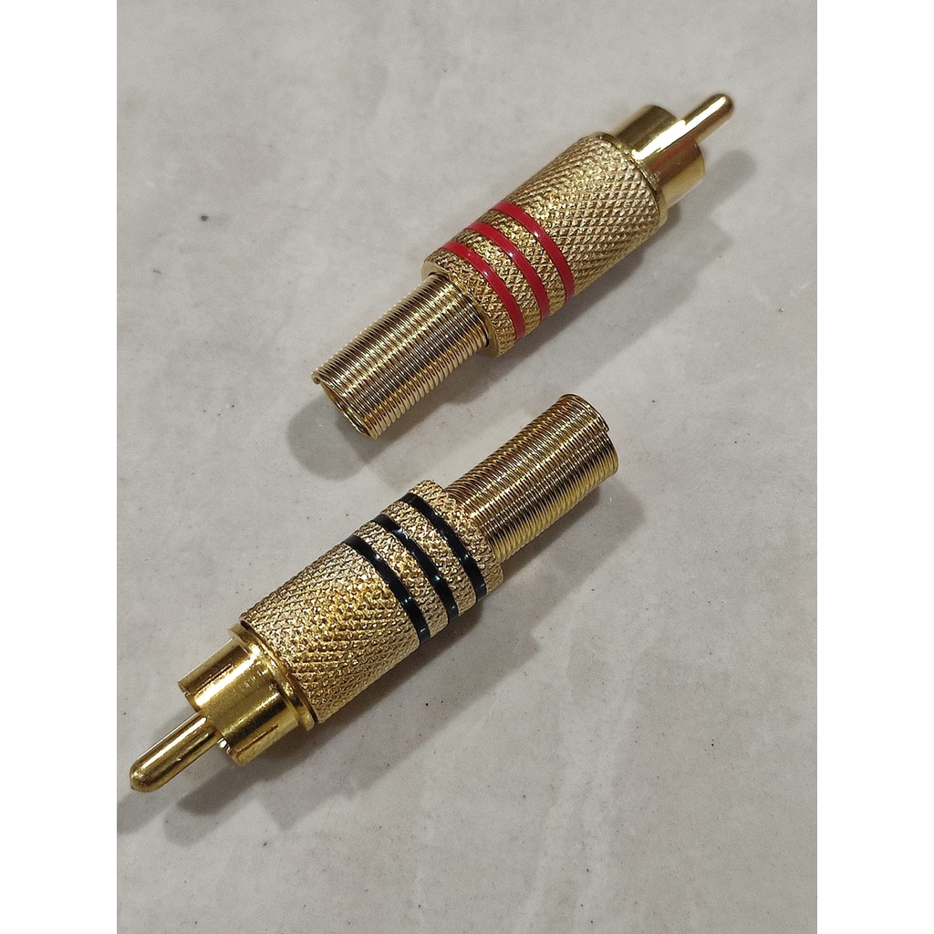 Jual Jack Jek Konektor RCA Gold plate Premium Quality - HARGA PER SET ...
