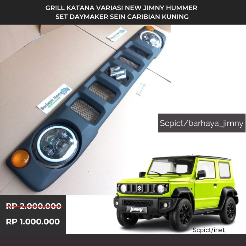Jual Promo Grill Katana Variasi New Jimny Hummer Set Daymaker Sein ...