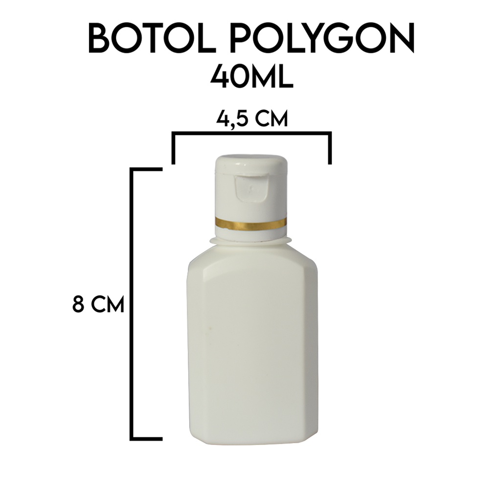 Jual Botol polygon 40ml putih dof | Shopee Indonesia