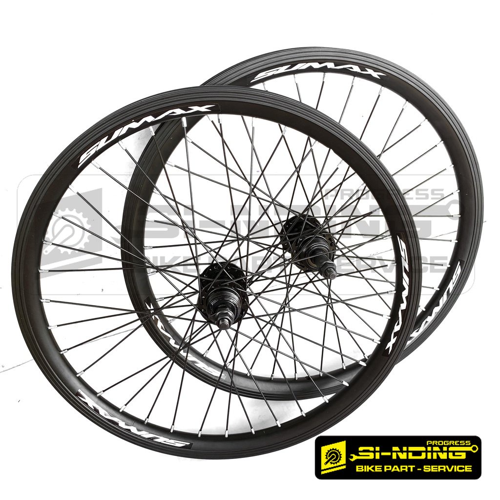 Jual Wheelset 20 Inch Sepeda Lipat Minion Etrto 406 Rims Double Wall ...