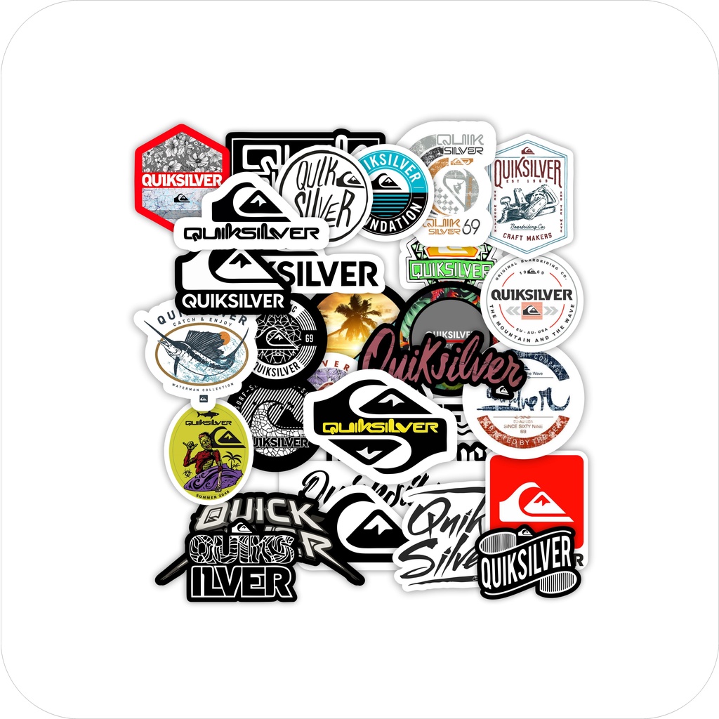 Jual PAKET STIKER BRAND STICKER QUIKSILVER ISI 30 PCS STIKERR GRAFTAC ...
