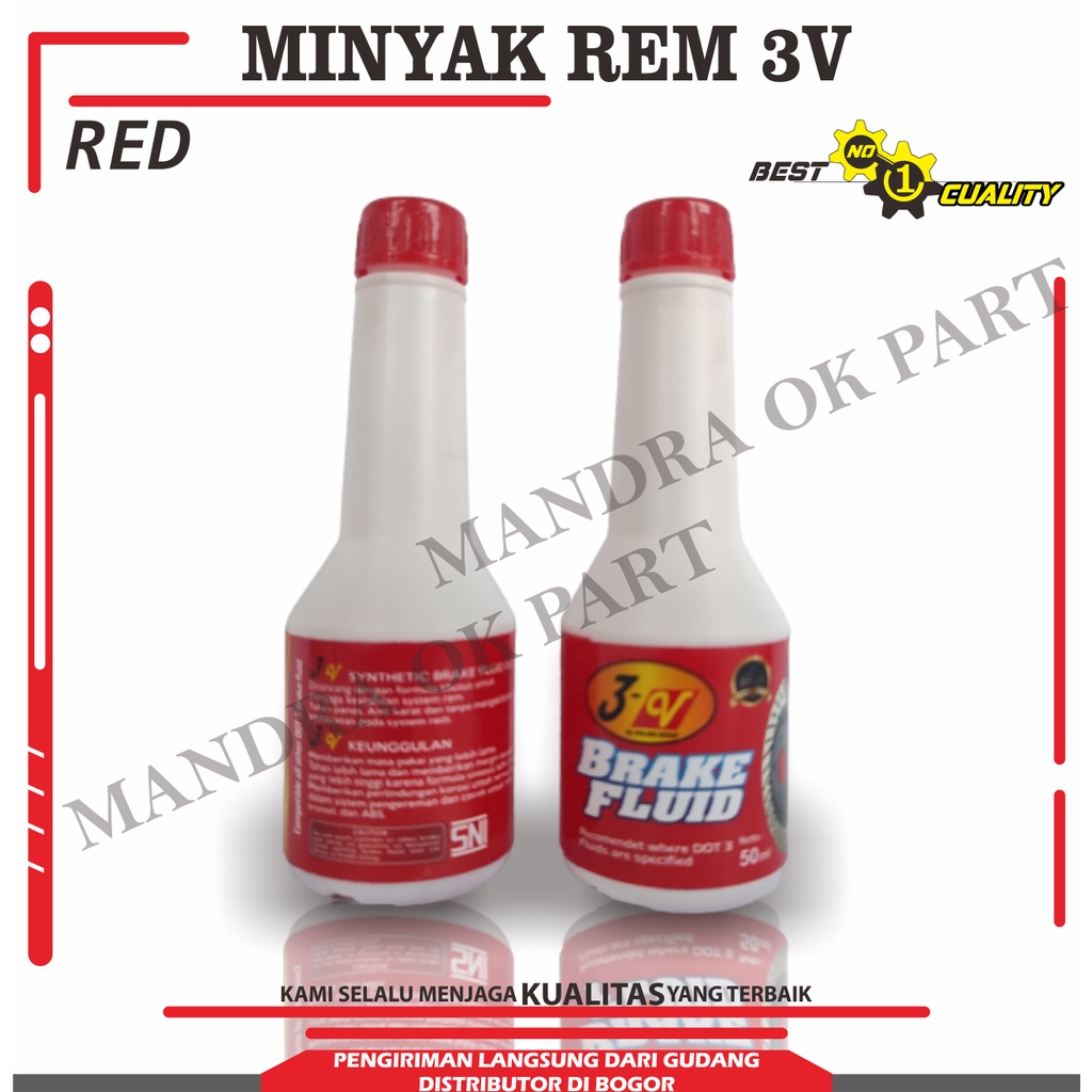 Jual MINYAK REM 3V MERAH 50ml | Shopee Indonesia