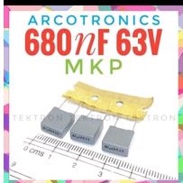 Jual ARCOTRONICS 680nF 63V MKP Polypropylene Metalized Capacitor 0.68 ...