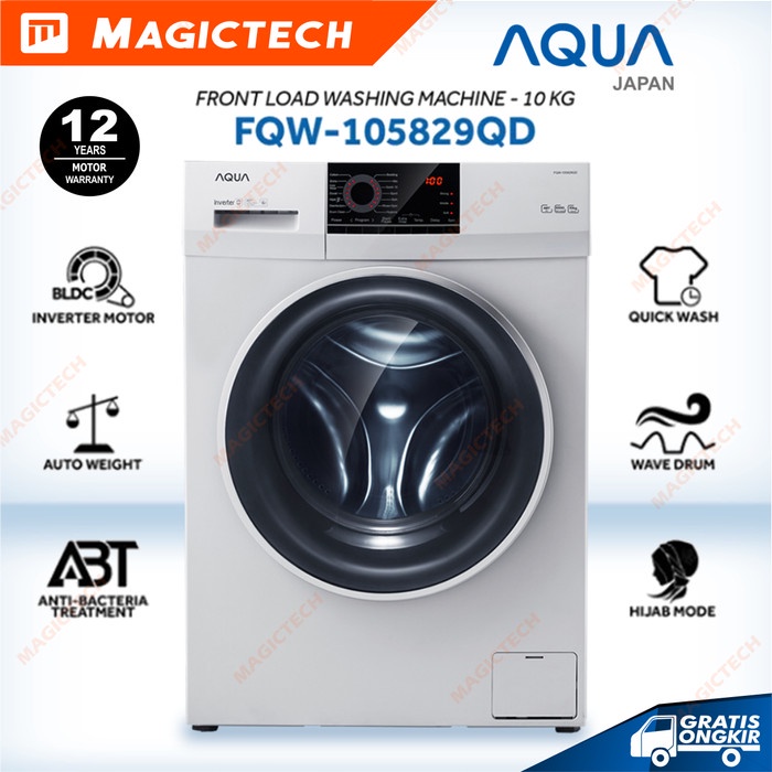 Jual Mesin Cuci Front Loading Aqua Kg Fqw Qd Inverter