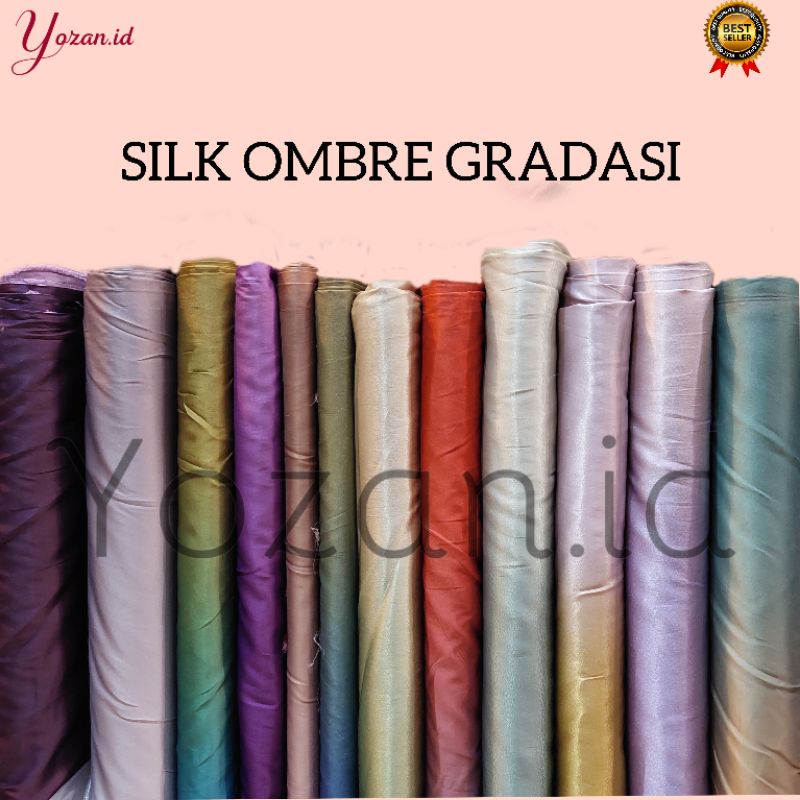 Jual Kain Silk Armani Ombre Gradasi Lebar 150cm Per 50cm Shopee Indonesia