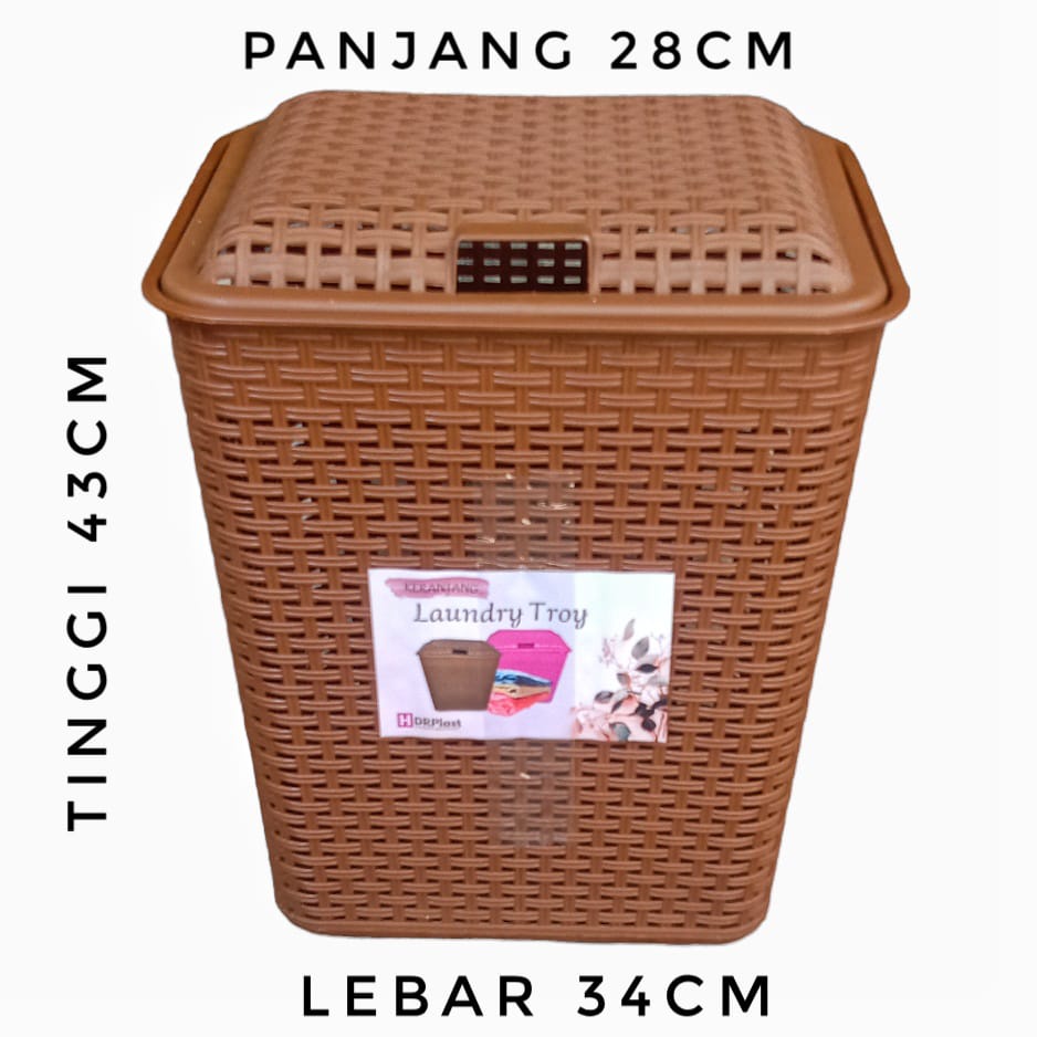 Jual Keranjang Tempat Laundry Pakaian Baju Kotor Plastik Kotak | Shopee ...