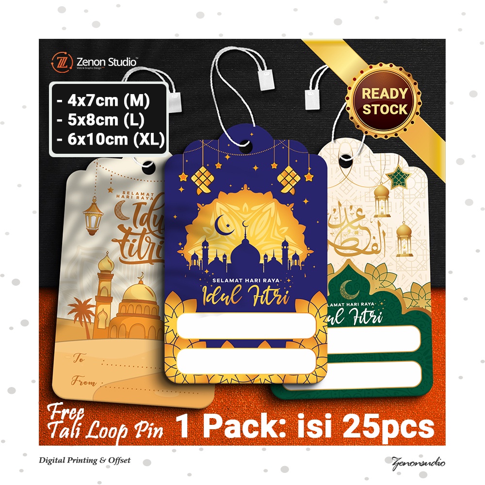 Jual Pcs Hang Tag Idul Fitri Hangtag Kartu Ucapan Ramadan Parcel