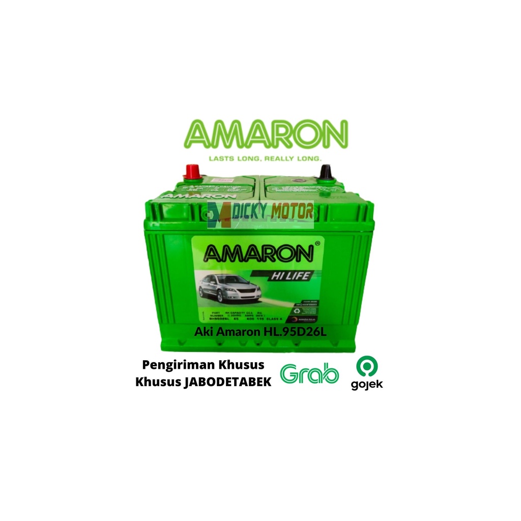 Jual AKI MOBIL FORTUNER DIESEL AMARON HI LIFE 95D26L 65AH AKI KERING