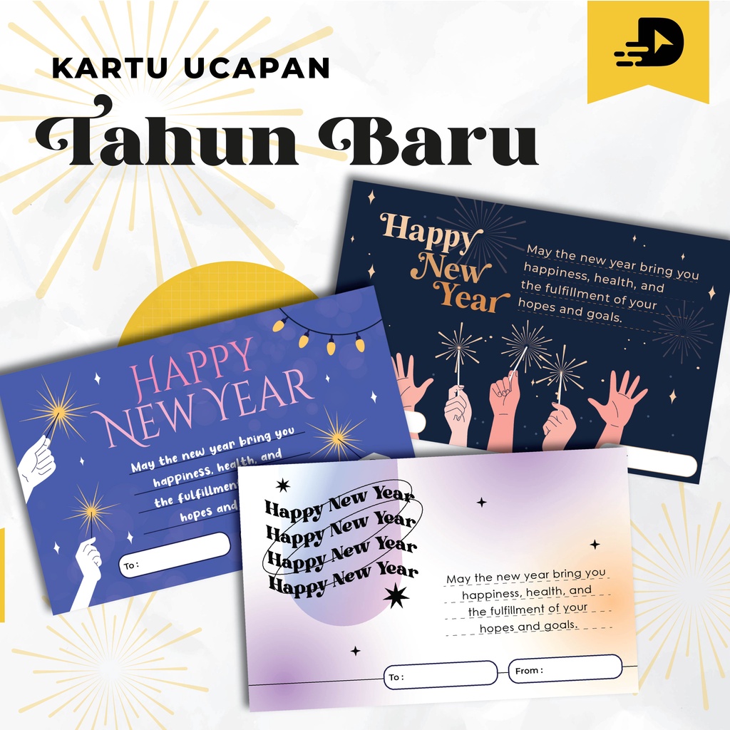 Jual Kartu Ucapan Tahun Baru Custom | Shopee Indonesia