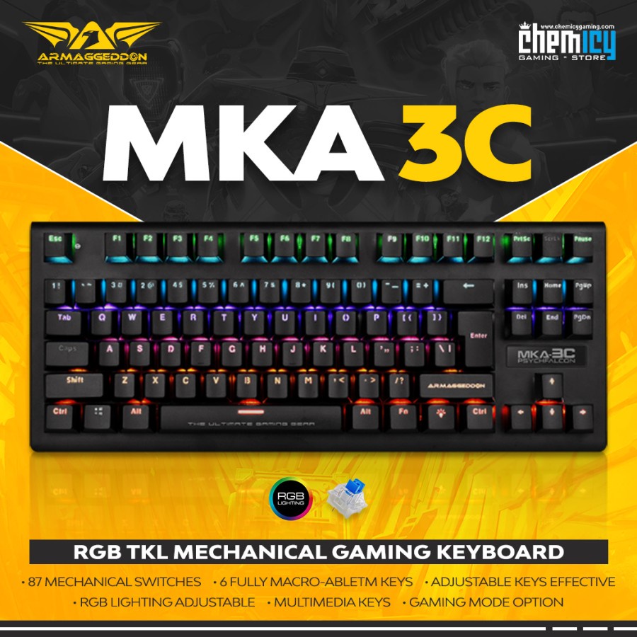 Jual Armaggeddon MKA 3C / MKA-3C RGB TKL Mechanical Gaming Keyboard ...