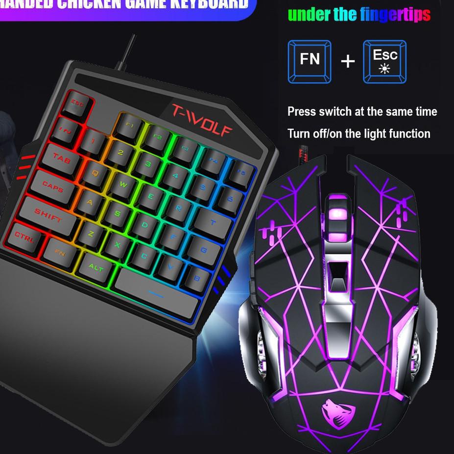 Jual Depan1 keyboard hp android game hp Single Hand Gaming RGB Keyboard ...