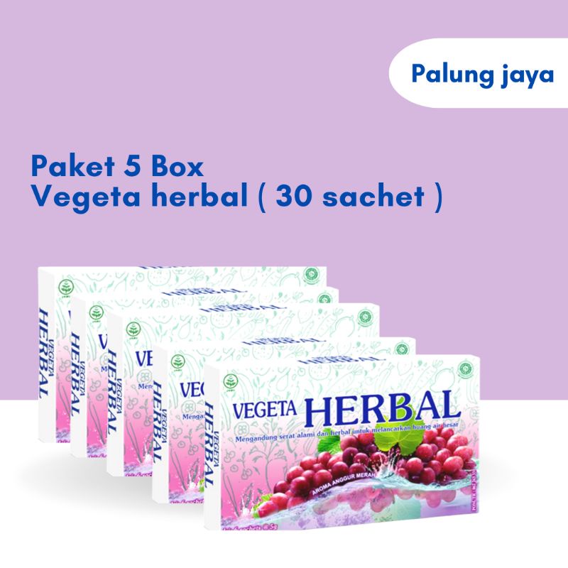 Jual Vegeta Herbal 5 Dus 6 Sachet Herbal 5 G X 5 Dus Total 30 Sachet Shopee Indonesia 2636