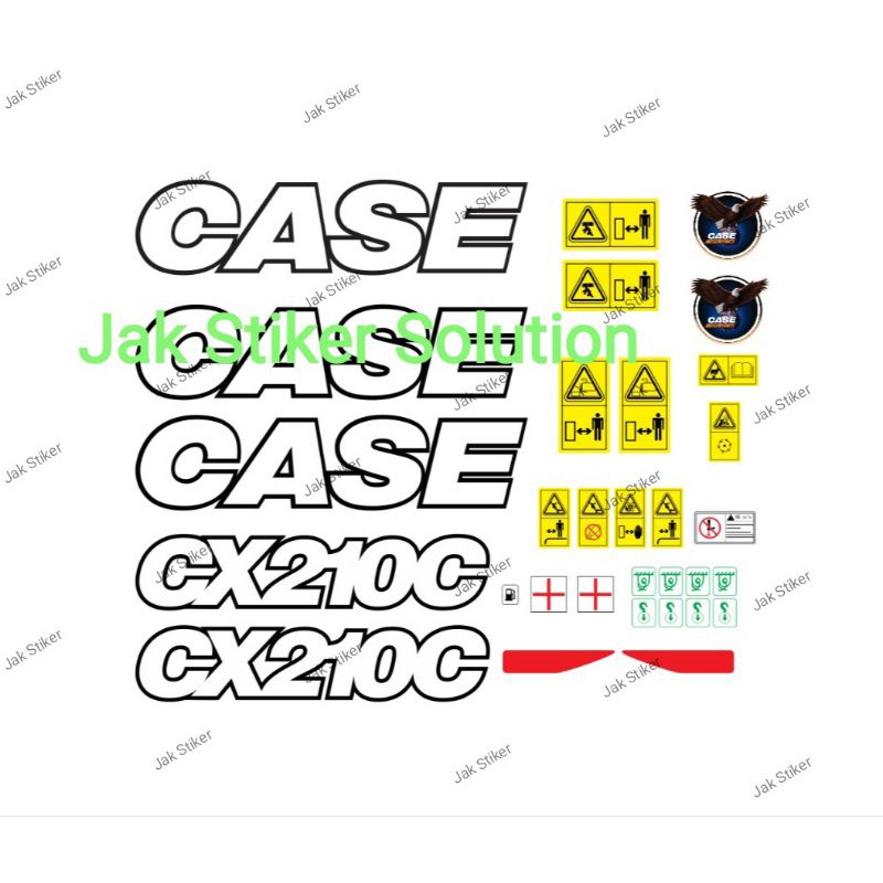Jual Stiker Excavator CASE CX210C Sticjer Alat Berat | Shopee Indonesia