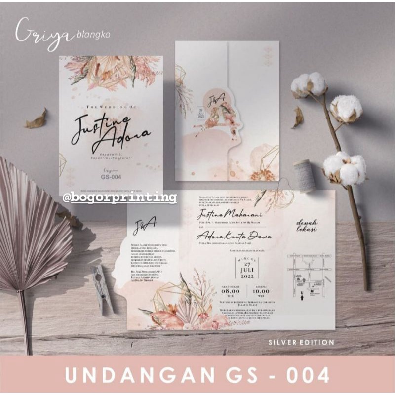 Jual Undangan Rustic Gs04 Shopee Indonesia